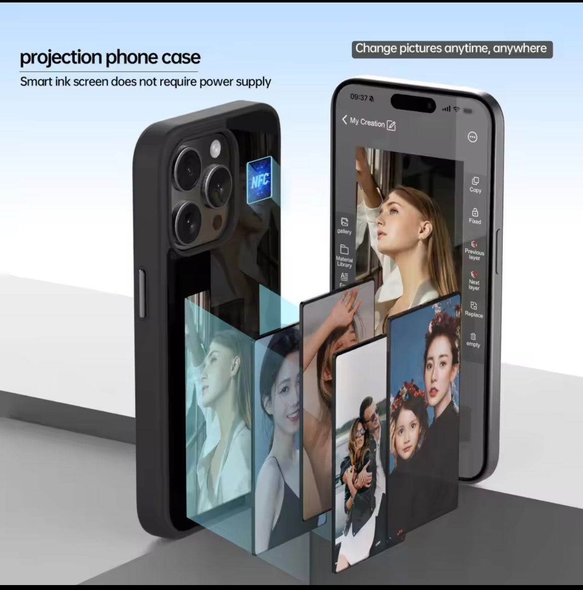 Custom Smart Display Phone Case – Personalised Photo E-Ink Phone Cover